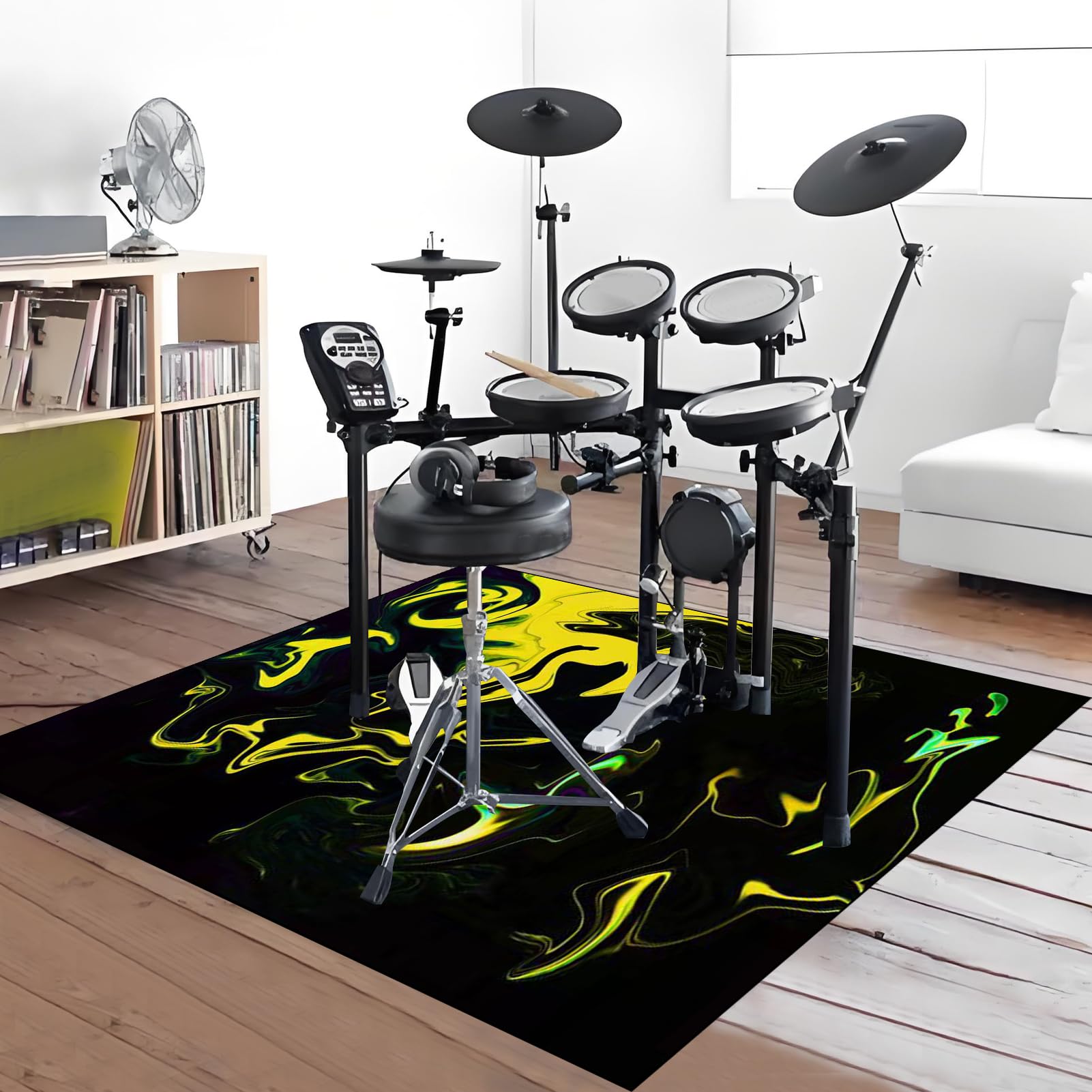 Mata ochronna do akcesoriów perkusyjnych elektroniczna mata perkusyjna dźwiękoszczelna mata bębnowa mata akustyczna mata podłogowa do instrumentów muzycznych 140 x 120 cm