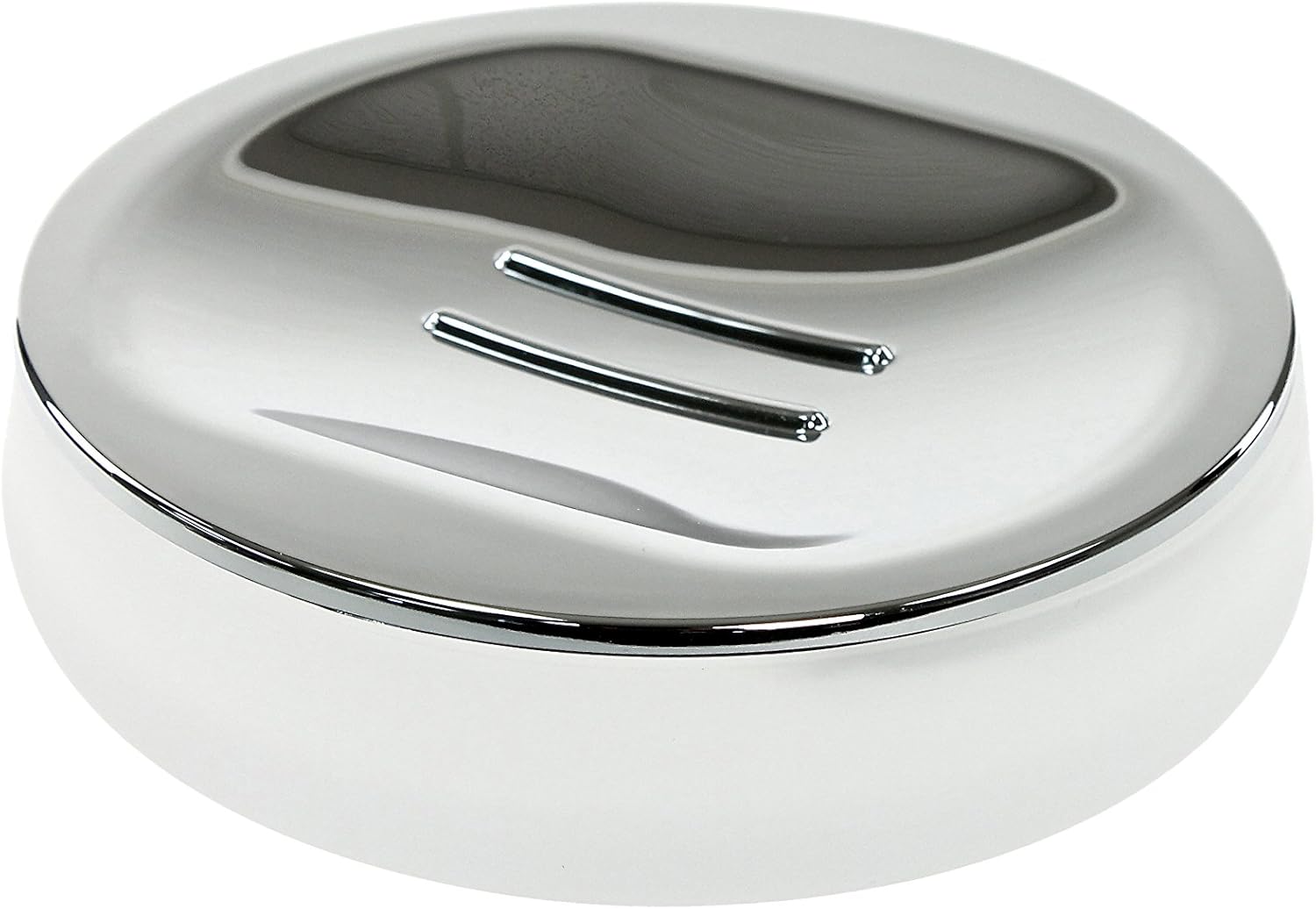 Gedy Tiglio Round Thermoplastic Resins Soap Dish in Glass, Orange