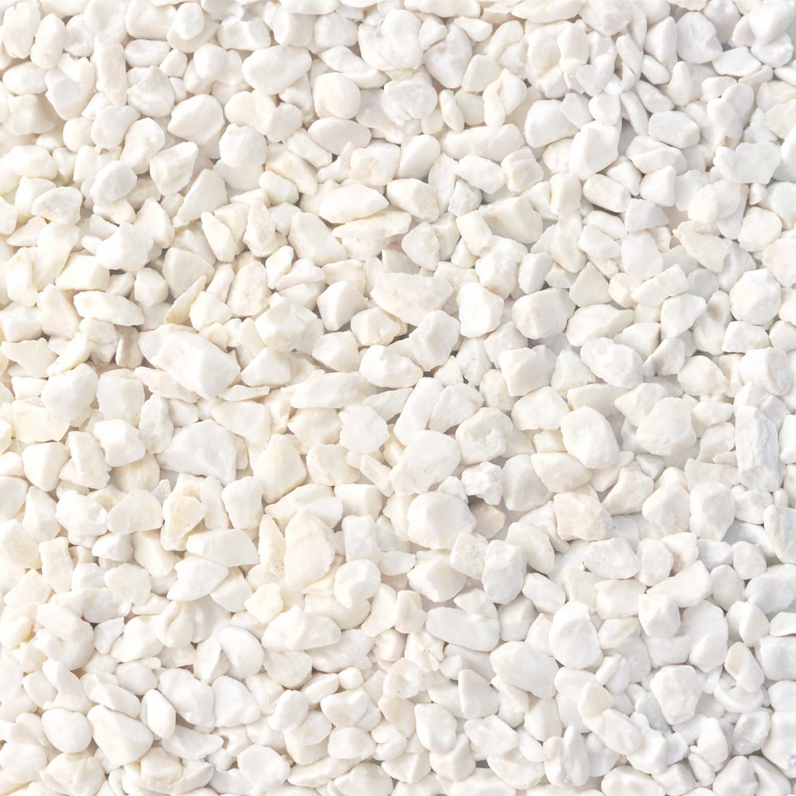 BURI Marmorkiesel weiß 25 kg Zierkies Marmorsplitt 9-12mm Marmorkies weiß Naturstein Kies Weiss Gartendekoration Kieselsteine kleine Steine Deko-Steinchen Steingarten Gartengestaltung