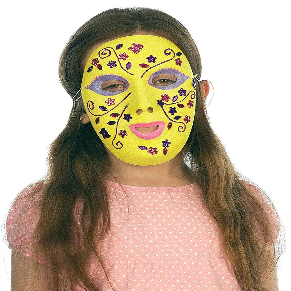 4 Maschere Di Cartapesta Bianche Non Verniciate - Per Fai Da Te, Mardi Gras E Cosplay - Foto 7