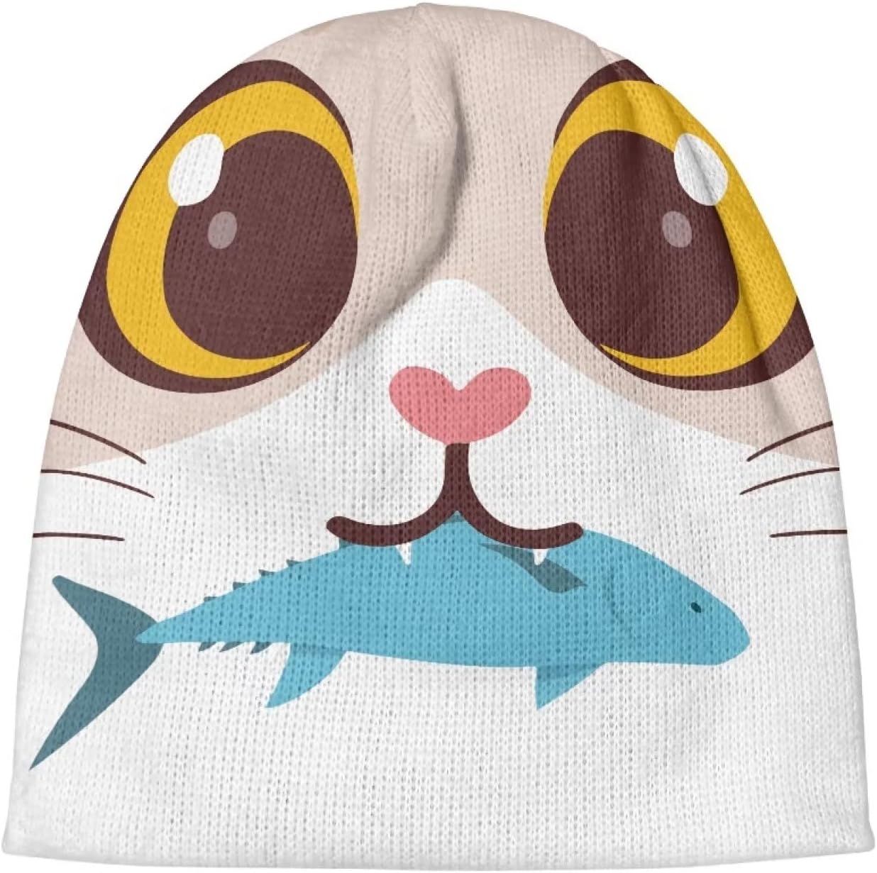 Cartoon Animal Beanie Hat for Boys Girls Knitted Soft Warm Cuffed Cute Fisherman Beanies Kids Winter Cap - Image 6