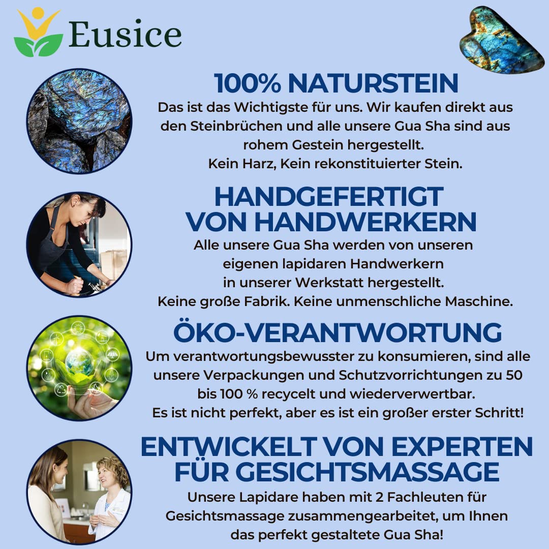 Gua Sha Gesicht Labradorit Naturstein - Anti-Falten Massage