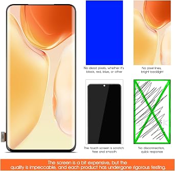 Original Screen for Oneplus 7 Pro Screen Replacement for 1+7 Pro LCD Screen GM1911,GM1913,GM1917,GM1910,GM1915 Touch Display Digitizer Assembly Repair Parts(Black)...