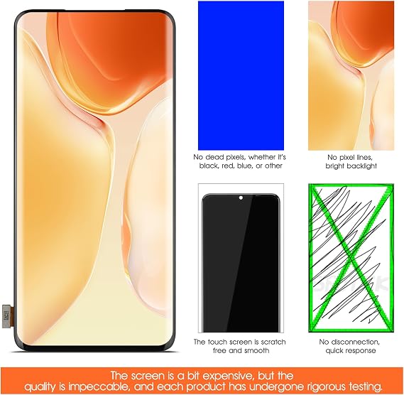 Original Screen for Oneplus 7 Pro Screen Replacement for 1+7 Pro LCD Screen GM1911,GM1913,GM1917,GM1910,GM1915 Touch Display Digitizer Assembly Repair Parts(Black)...