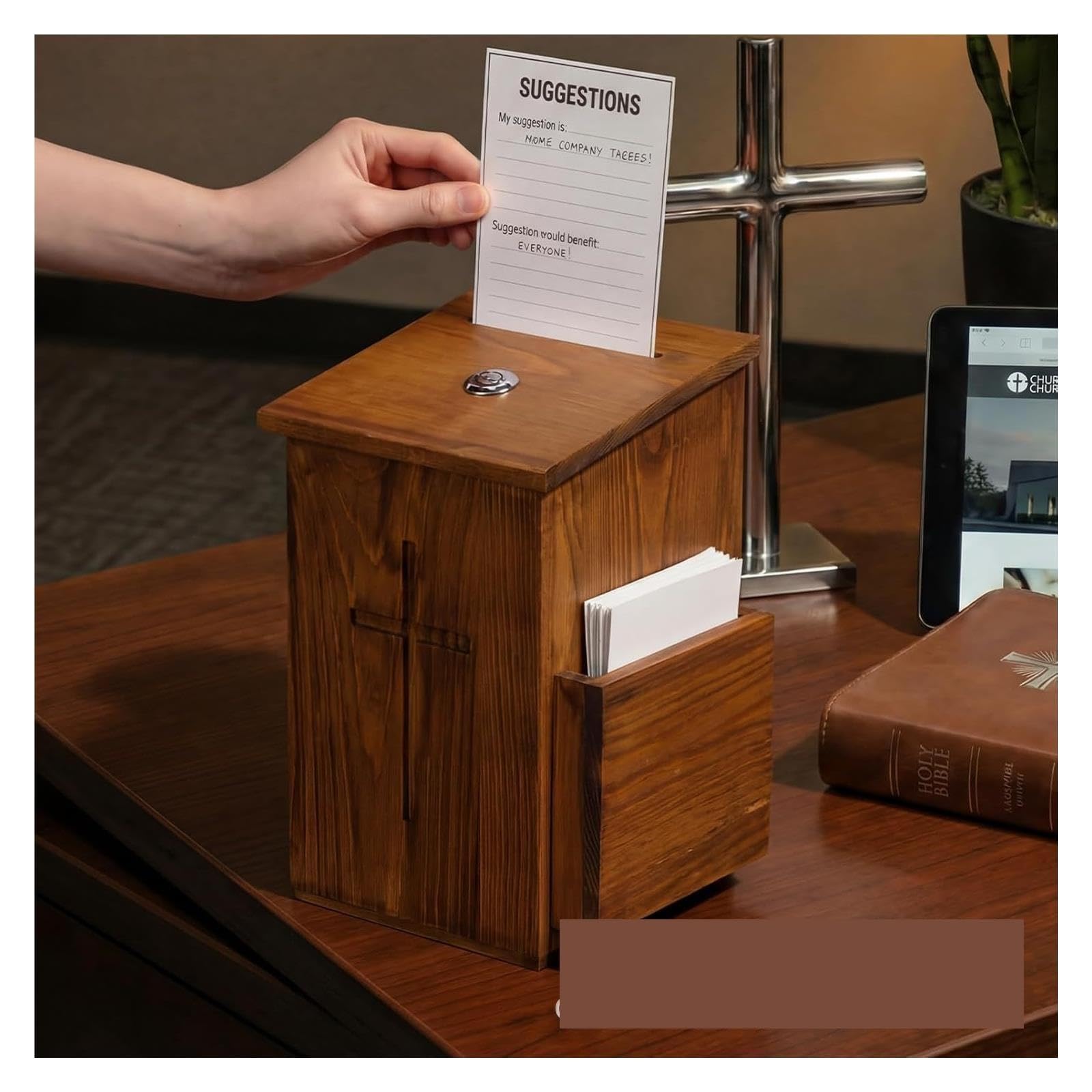 buzón de sugerencias Madera para Buzones