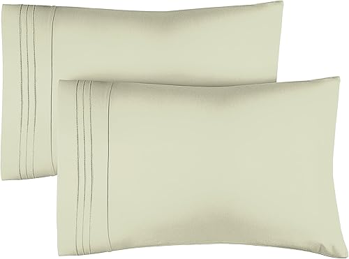 Juego de 2 fundas de almohada King  Fundas de almohada suaves de calidad de hotel  Ropa de cama cómoda para mujeres, hombres, niños y adolescentes