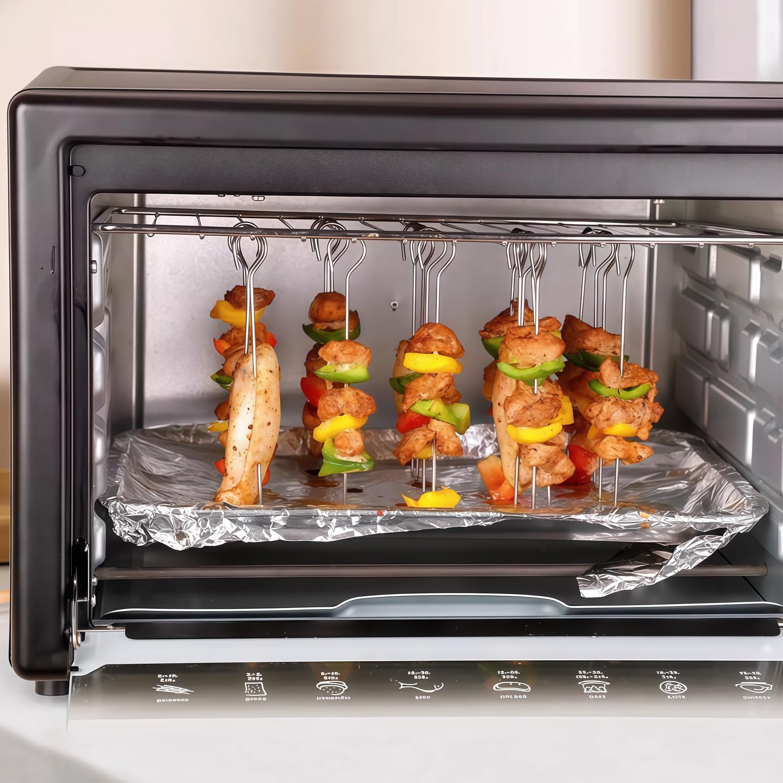 Brochettes en métal 18 Racine 6'' pour barbecue découpes dinde oie rôtis