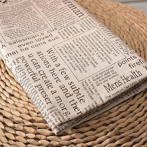 Sheicon The Yard - Tela de mezcla de algodón y lino de 60 pulgadas de ancho, tela decorativa con estampado floral para proyectos de bricolaje y