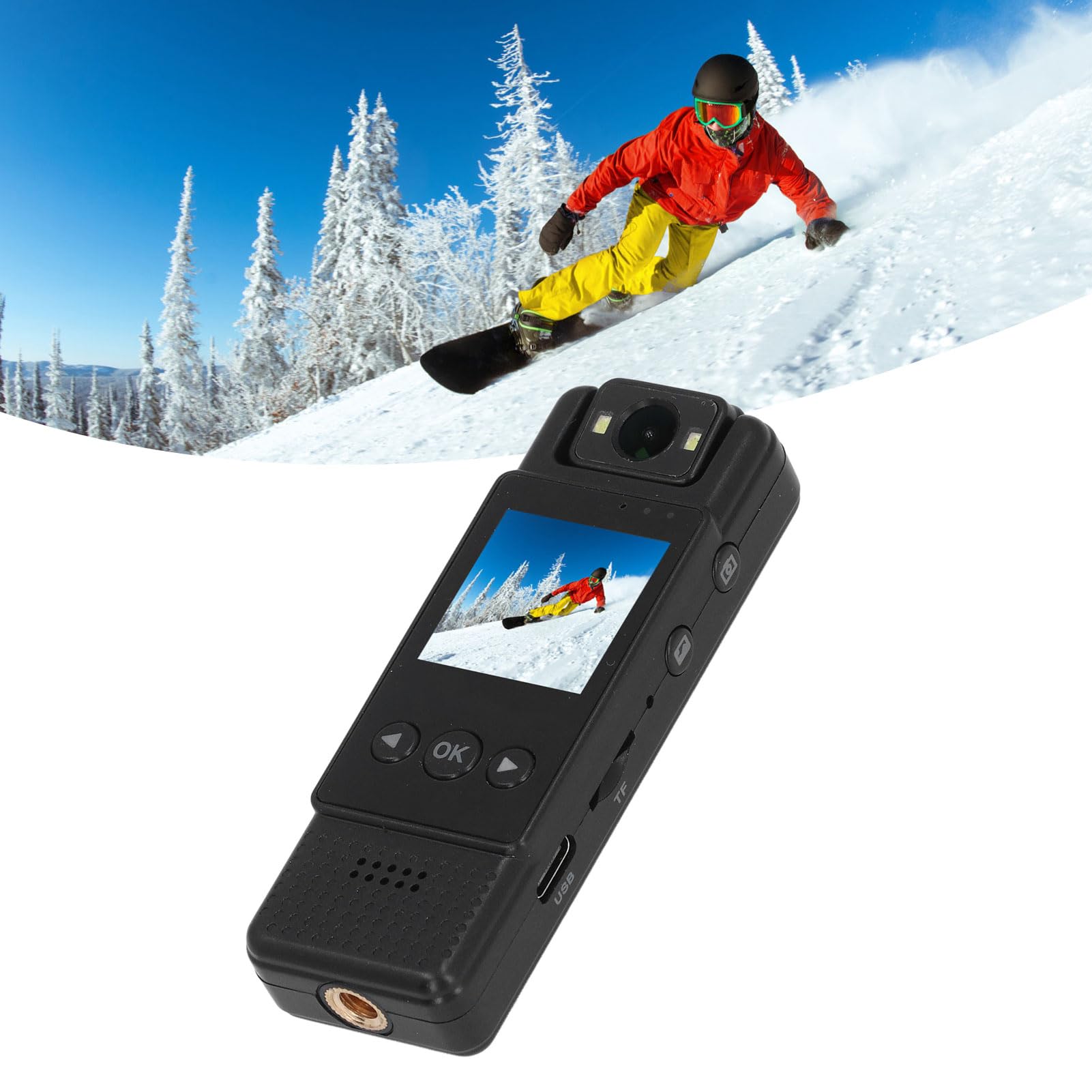 Body Cam, 1080P Body Wearable Hidden Camera, 180 Degree Rotating, Motion Detection and Night Vision, Police Body Camera, Body Camera with Audio Recording