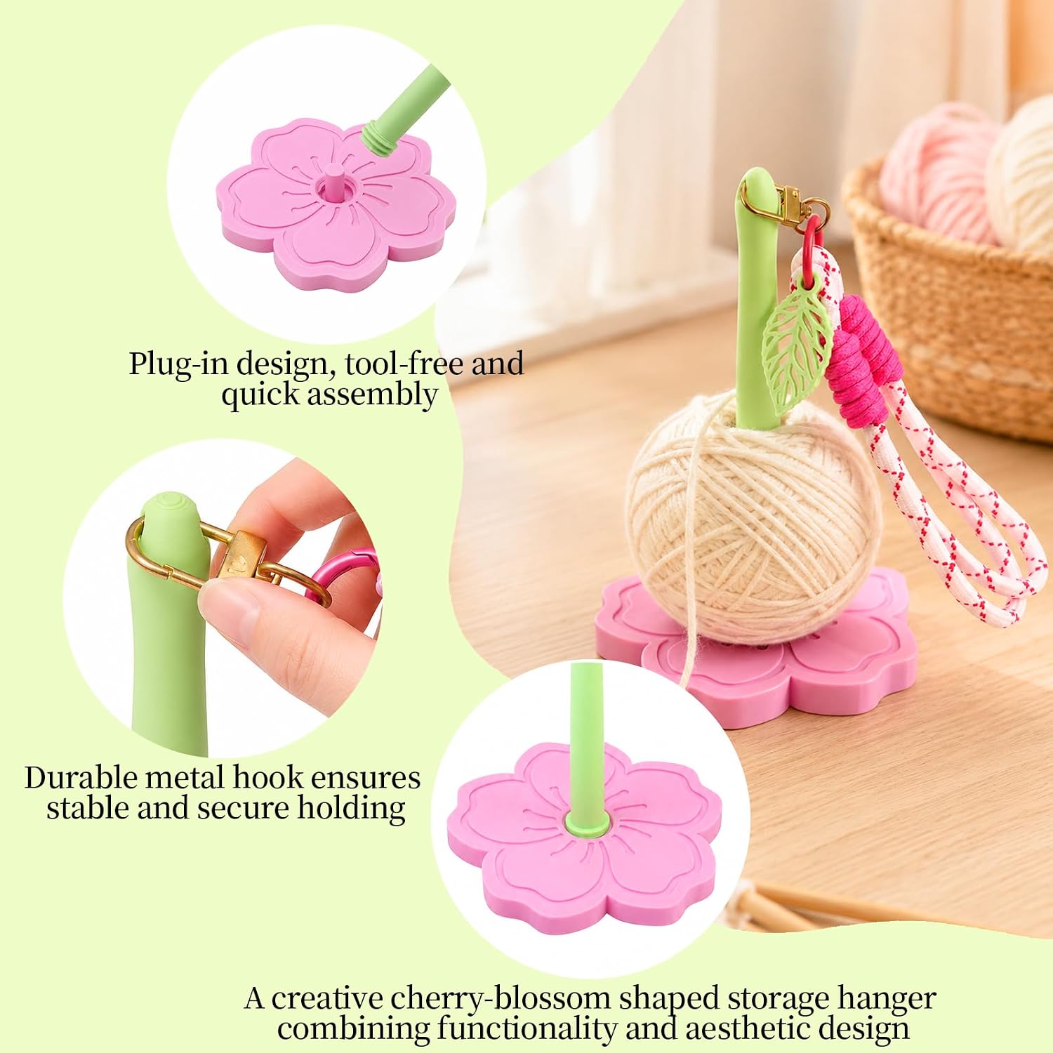Portable Wrist Yarn Holder, Yarn Ball Stand,for Crocheting & Knittin