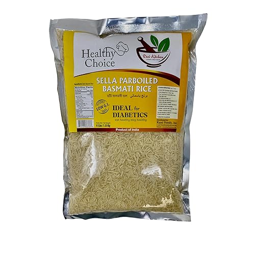 Desi Kitchen All Natural | Calidad Premium | Vegano | Sela Parboiled/Diabetics Basmati Rice 4lbs (1.8kg)