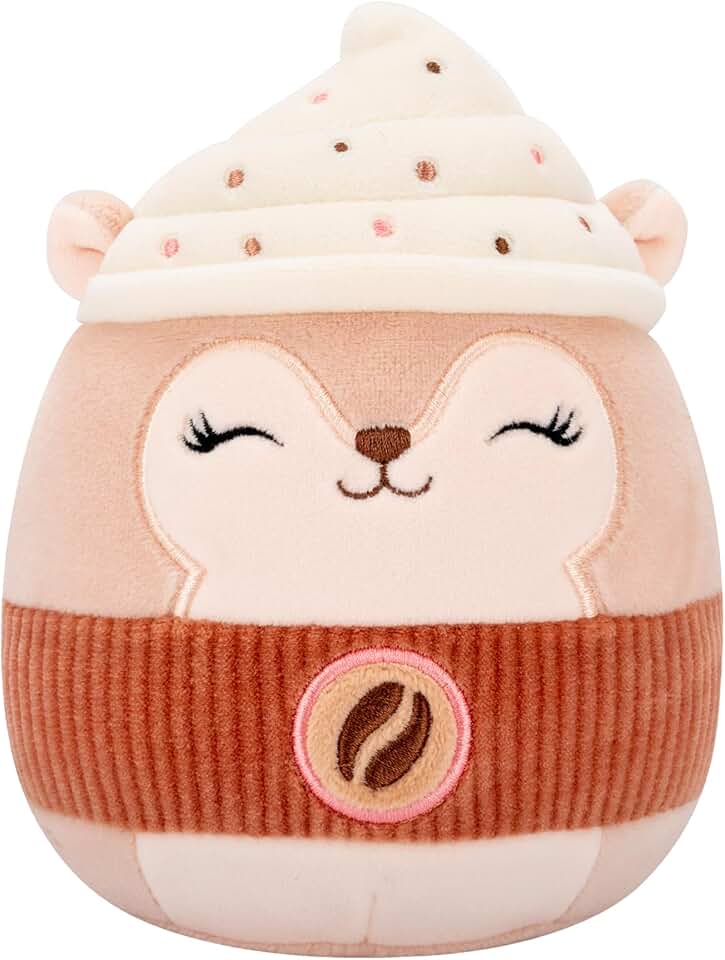 Squishmallows Original 5 吋 Reza 拿鐵松鼠 – 官方 Jazwares 毛絨玩具（小）