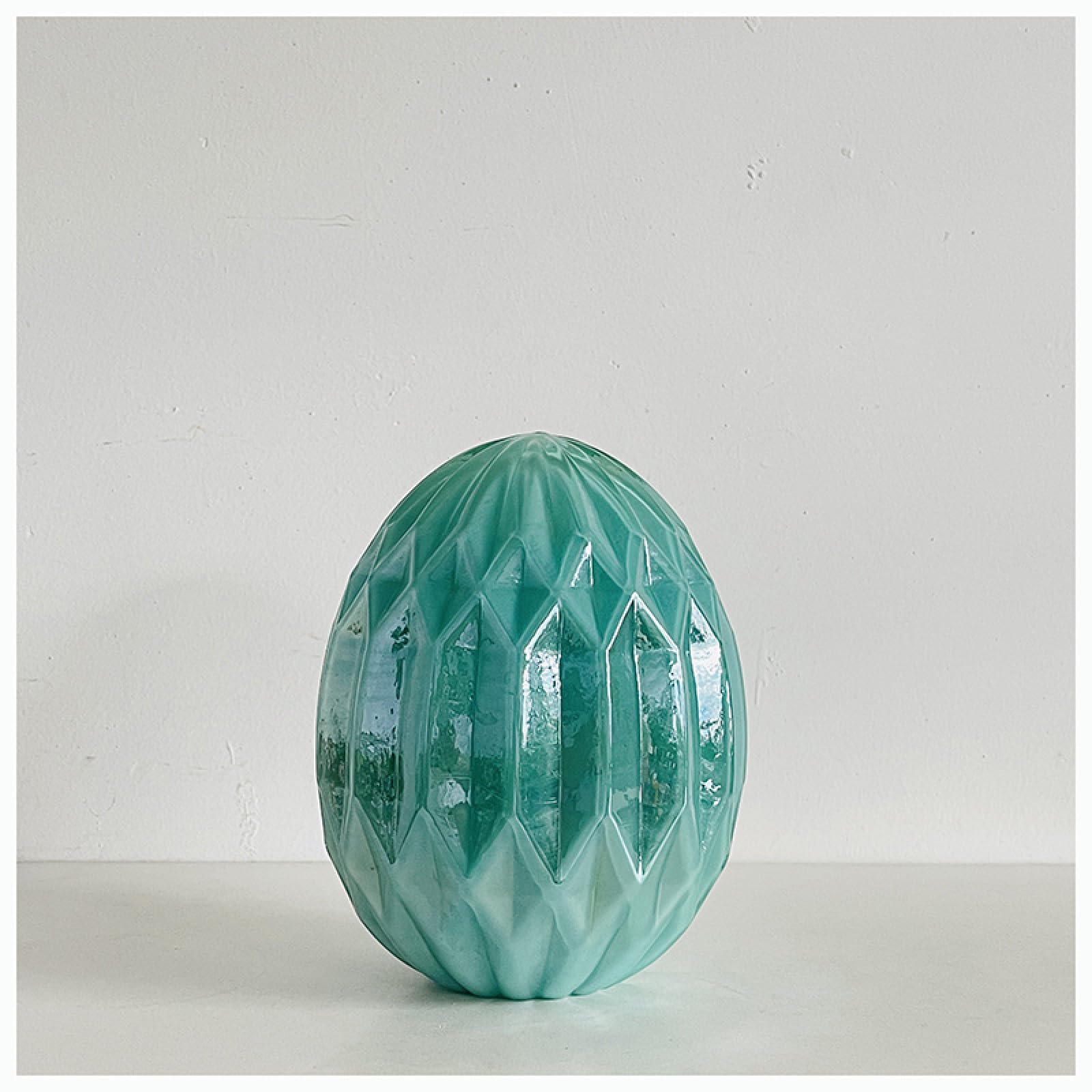 Escultura de Vidrio Hecha a Mano Forma de Huevo Redondo Verde Figura de Cristal soplado pisapapeles Adorno Regalo Mesa decoración del hogar