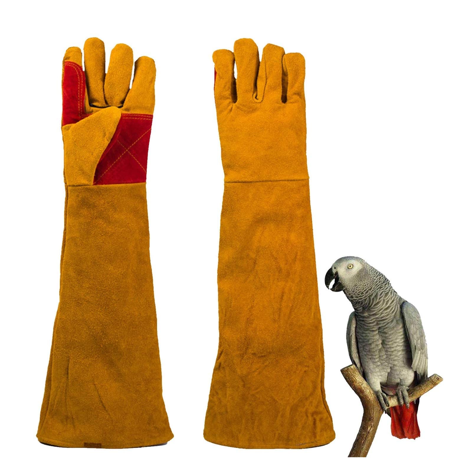 Jrcfnss Durable Bite Resistant Gloves, Reusable Animal Handling Gloves Bite Proof Scratch/Bite Resistant Protection Gloves for Dog Snake Parrot Lizard Reptile