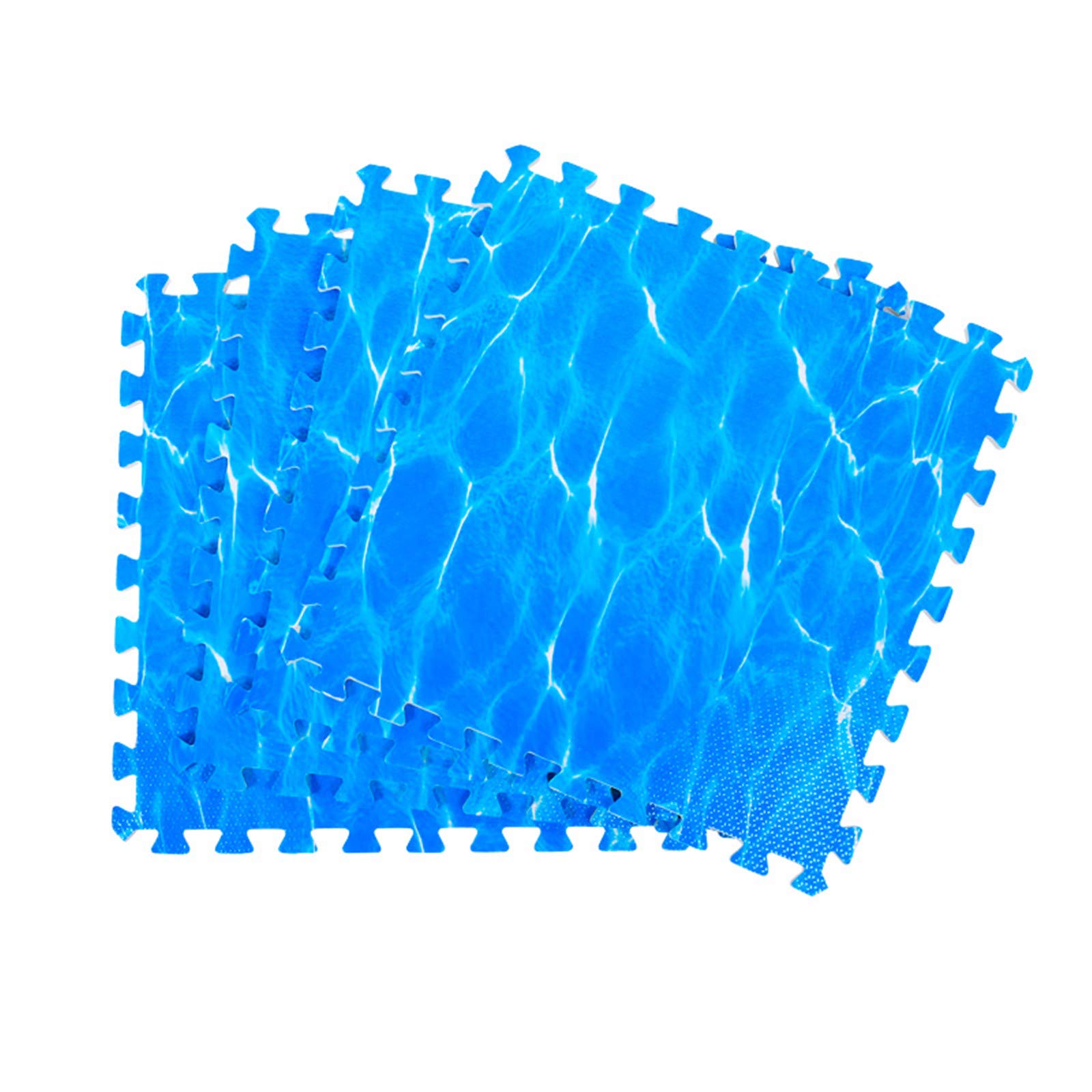 Tapis de sol emboîtables mousse puzzle bleu enfant 1cm dalles souples grand format