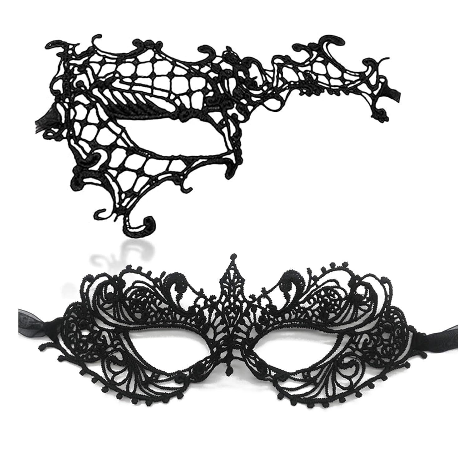 Photo 1 of ***MISSING PARTS - SEE NOTES/PHOTO***TFTSR Masquerade Masks for Women Couples,Men Mardi Gras Mask,Girls Black Gold Lace Eyes Costume,Adults Venetian Party Dress