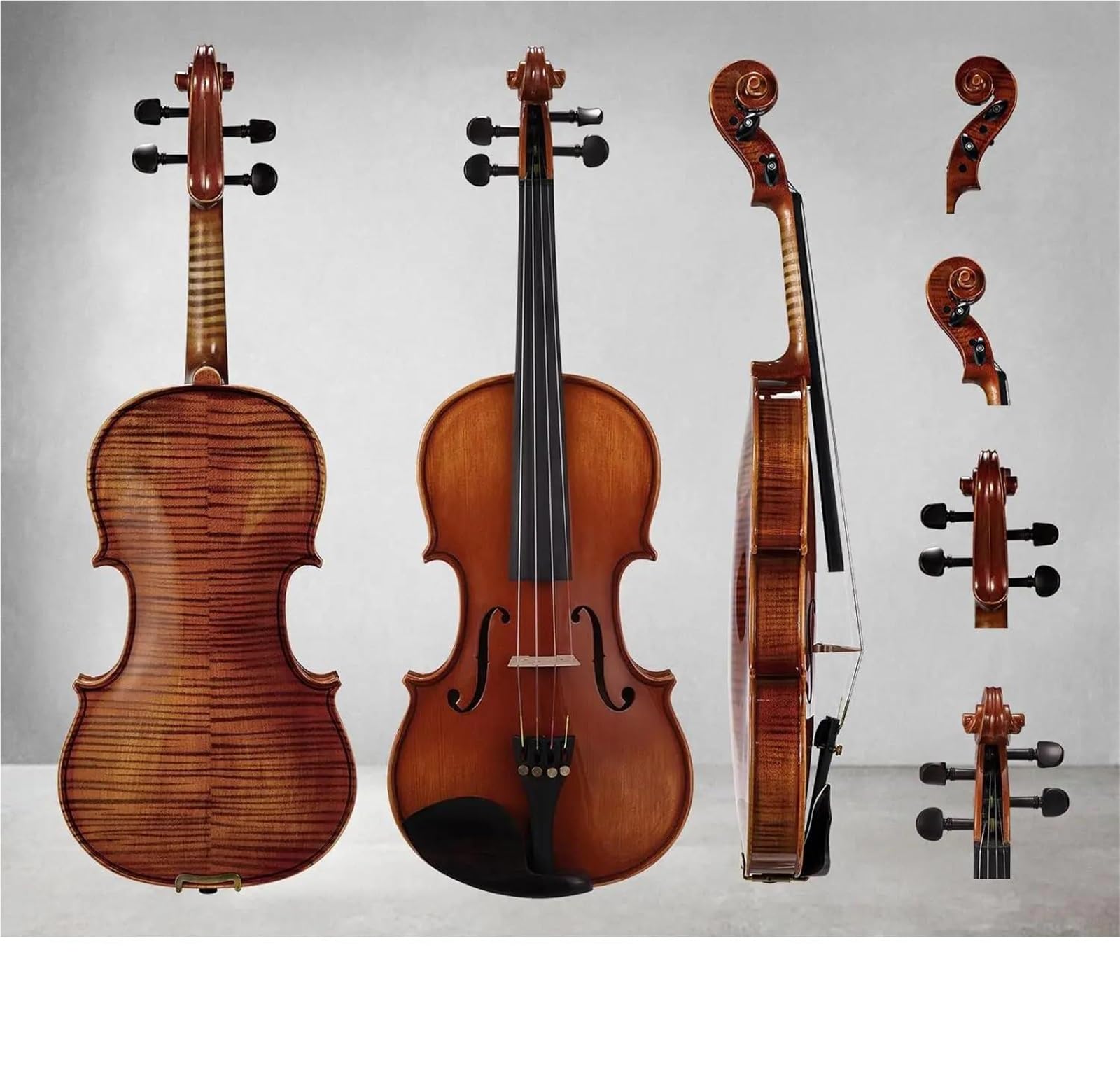 Violine Violine 4/4 Vollformat-Geigenset Aus Massivholz Für Professionelle Anfänger Mit Achteckigem Bogen Aus Eisenholz Und Palisander