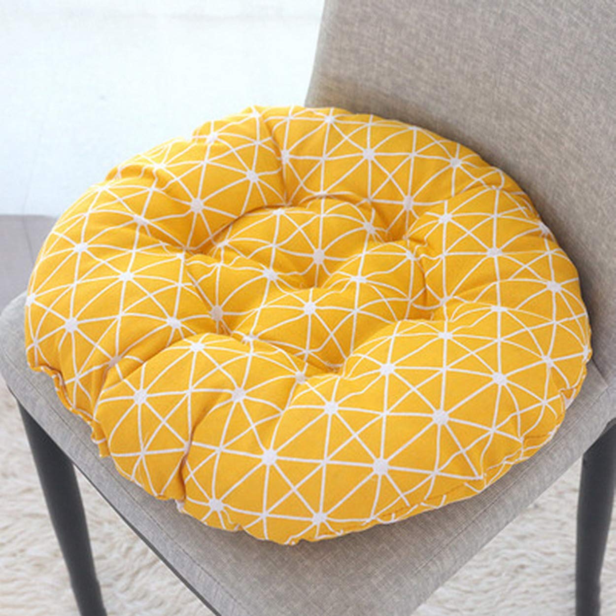 AOOPOO Set of 2 Indoor Outdoor Luxury Beautiful Garden, Dining Chair Foam Cushions Seat Pad - Round - Chair Cushion (C, 40x40cm)