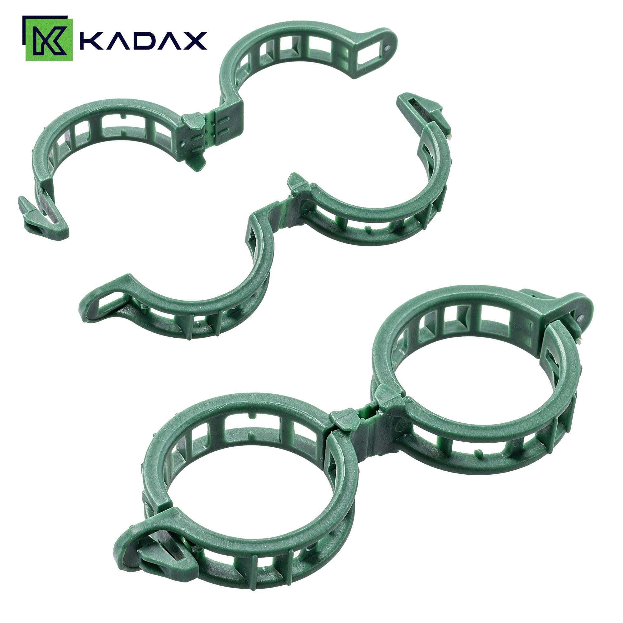 KADAX Clip per pomodoro, diametro 2,5 cm, 300 pezzi, clip per piante in plastica, per pomodori, cetrioli e piante rampicanti, clip da giardino