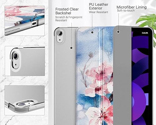 Miniatura 4 de MoKo funda para iPad Air de 4ta generación, 2020, pulgadas, funda para iPad Air 4 de 10.9 pulgadas, diseño delgado y ligero, con soporte, protector