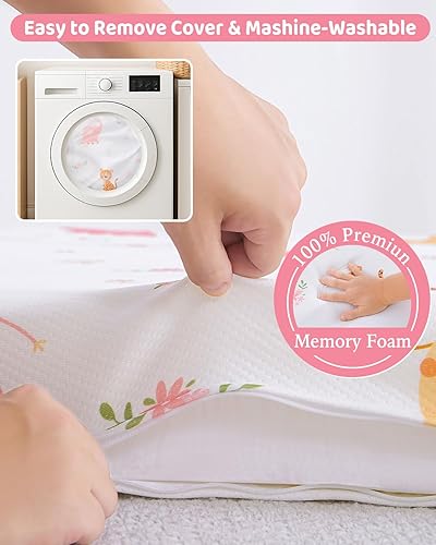 Miniatura 6 de Colchón Pack and Play, 38 x 26 pulgadas, suave, transpirable, portátil, impermeable y lavable, se adapta perfectamente a Pack n Play Elefante