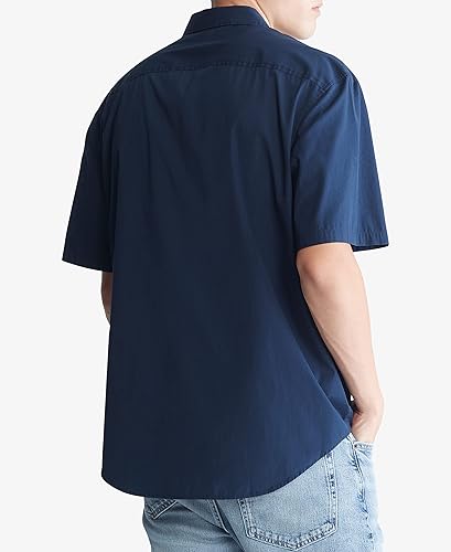 Miniatura 2 de Calvin Klein Mens Solid Pocket Button-Down Short Sleeve Easy Shirt
