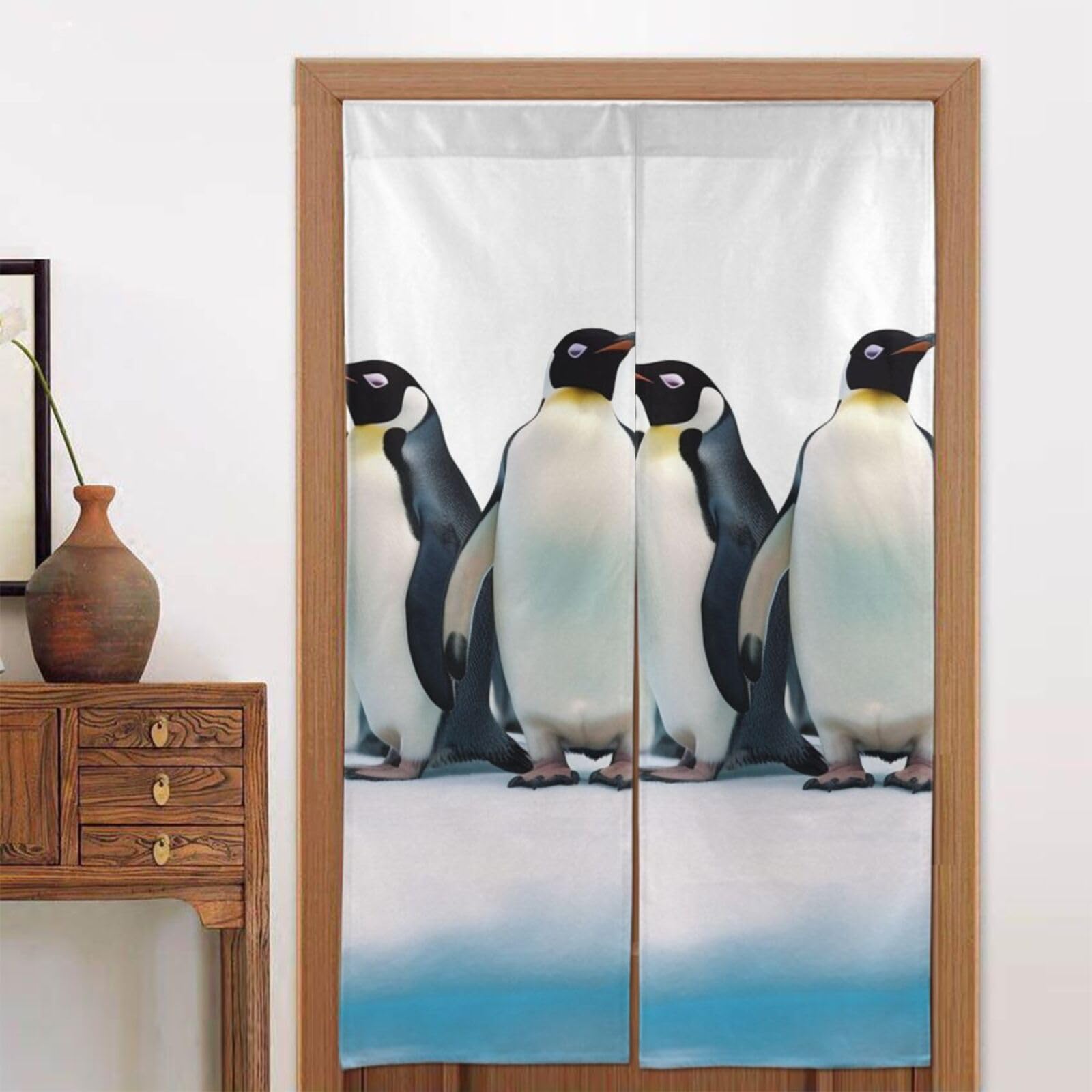 Séparateur de porte japonais noren pingouins BAFAFA 142cm
