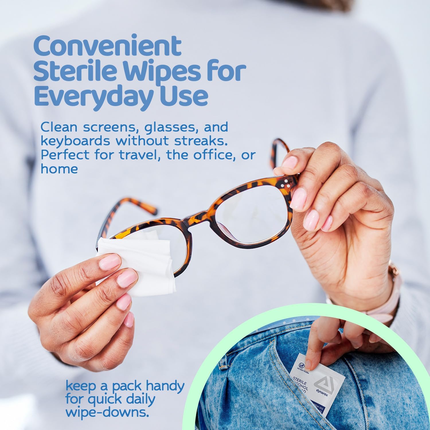 DynaSafety Sterile Prep Pads - Medium - 70% Isopropyl