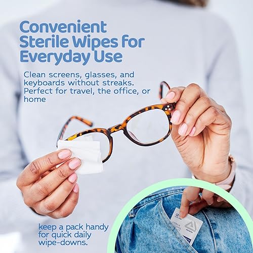 Miniatura 4 de Dynarex Almohadillas de preparación de alcohol, almohadillas de preparación de grado médico y no tejidas, saturadas con 70% de alcohol isopropílico,