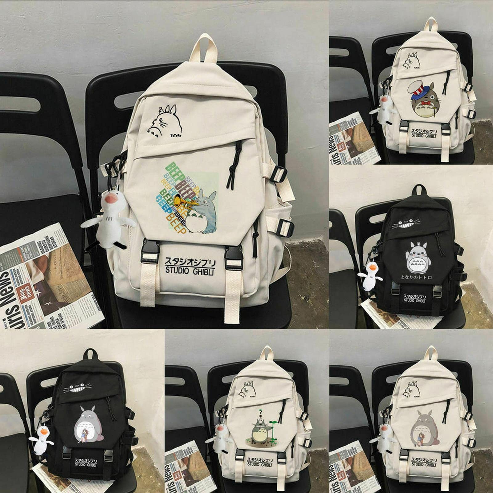 Plecaki damskie nylonowe plecaki torba na ramię anime kreskówka Totoro torby szkolne torba na książki dla mężczyzn torby podróżne