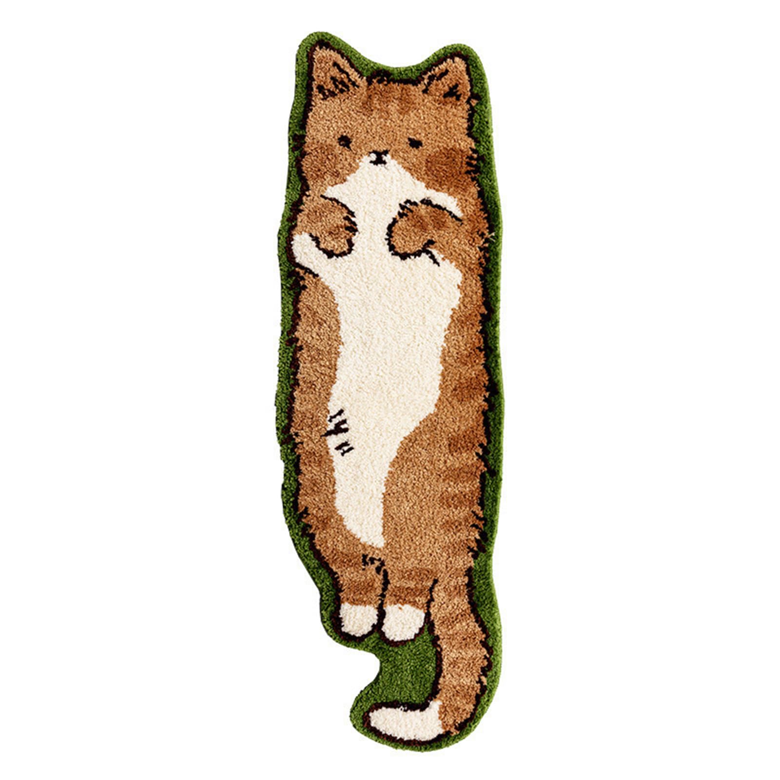 Tapis de forme irrégulière chat pour chambre enfant moderne et entrée