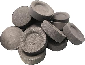 Premium Instant Hookah Coals - 10 Rolls of Charcoals 10 Tablets Each Roll Slow Burning 100 Instant Charcoals