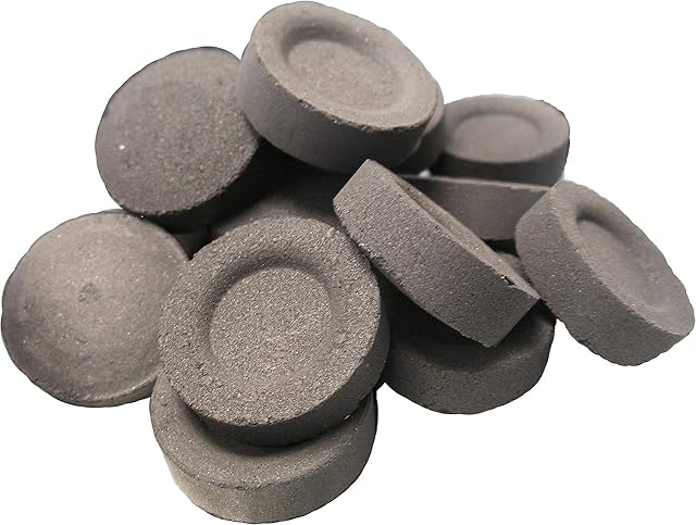 Premium Instant Hookah Coals - 10 Rolls of Charcoals 10 Tablets Each Roll Slow Burning 100 Instant Charcoals