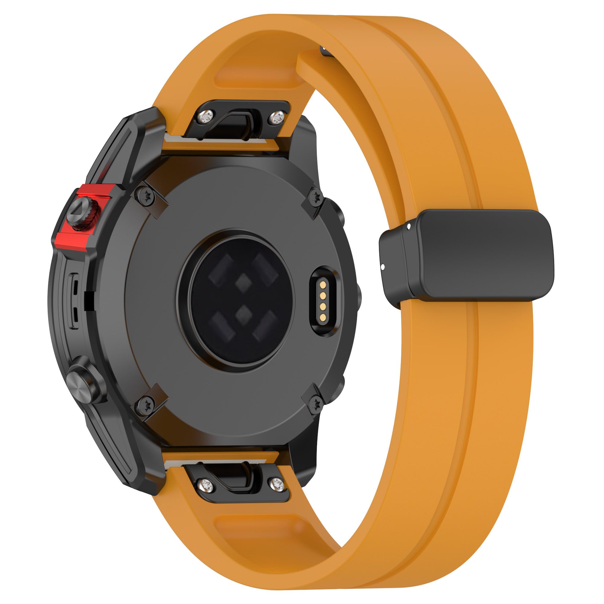 AISPORTS Compatible for Garmin Fenix 7/7 Pro/6/6 Pro/5/5 Plus Strap Silicone, 22mm Quick Fit Watch Strap Sport Wristband Magnetic Buckle Bracelet Replacement Strap for Garmin Quatix 7/6/5/Descent G1