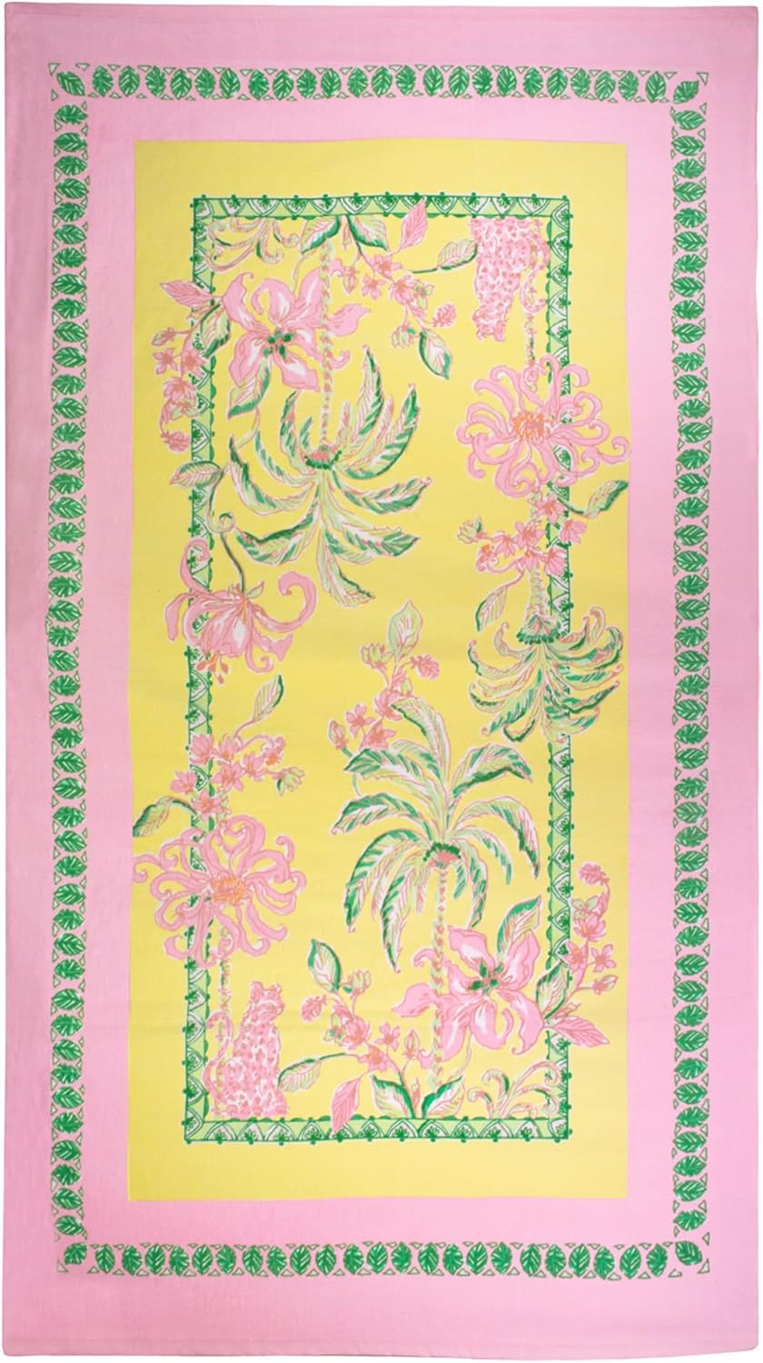 Lilly Pulitzer Oversized Pool/Beach Towel, 40 x 70, Large Terry Cloth Towel for Adults, Tropical Oasis