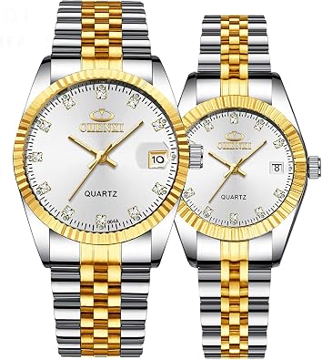 MASTOP Luxury Women Men Couples Quartz Watches Calendar Sports Waterproof Lovers Stainless Steel Wristwatches