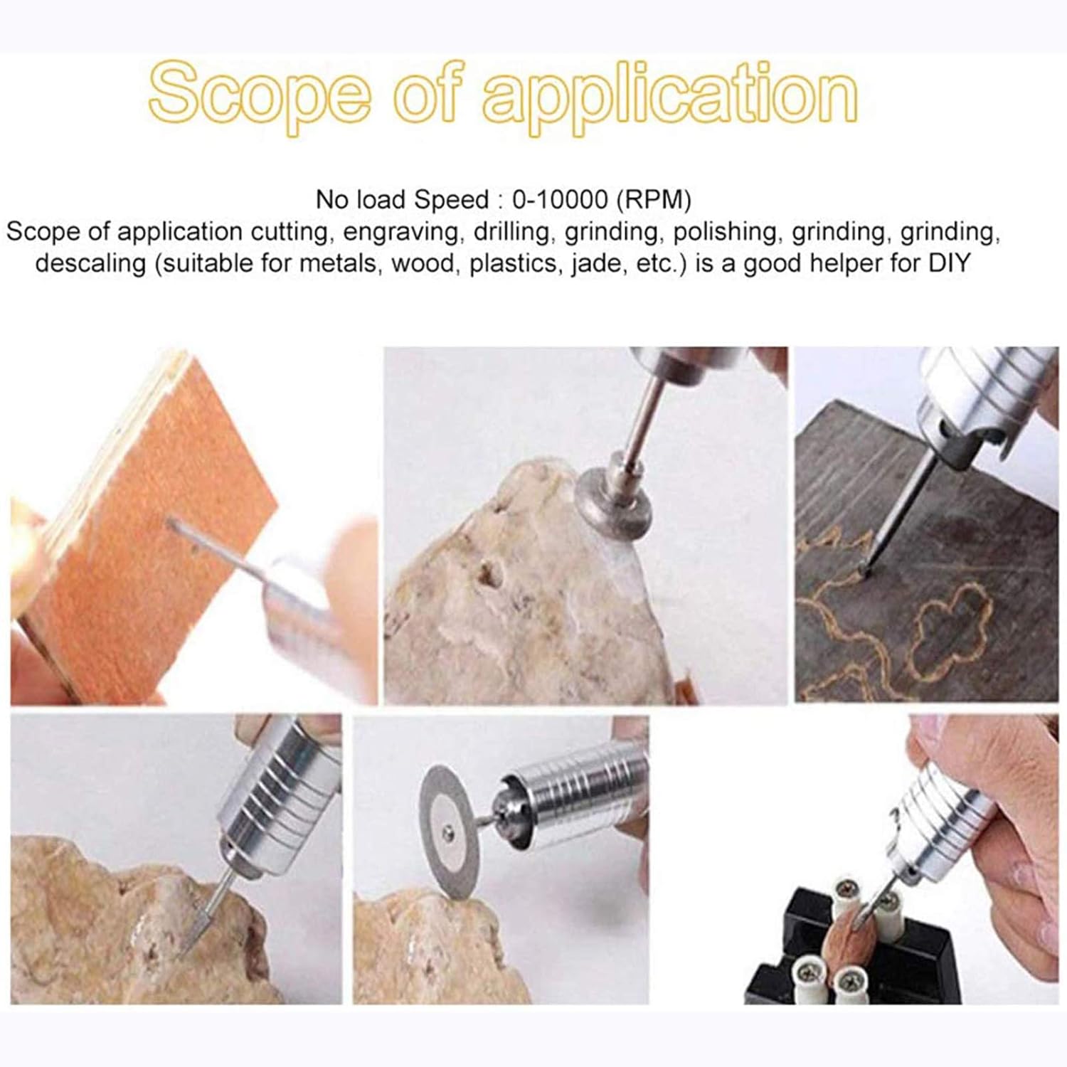 Mini Table Saw, Micro Precision Table Saw, DIY Jewelry Gem Equipment, Benchtop Buffered Rock Grinder Polisher 0-10000r/min with Flexible Shaft