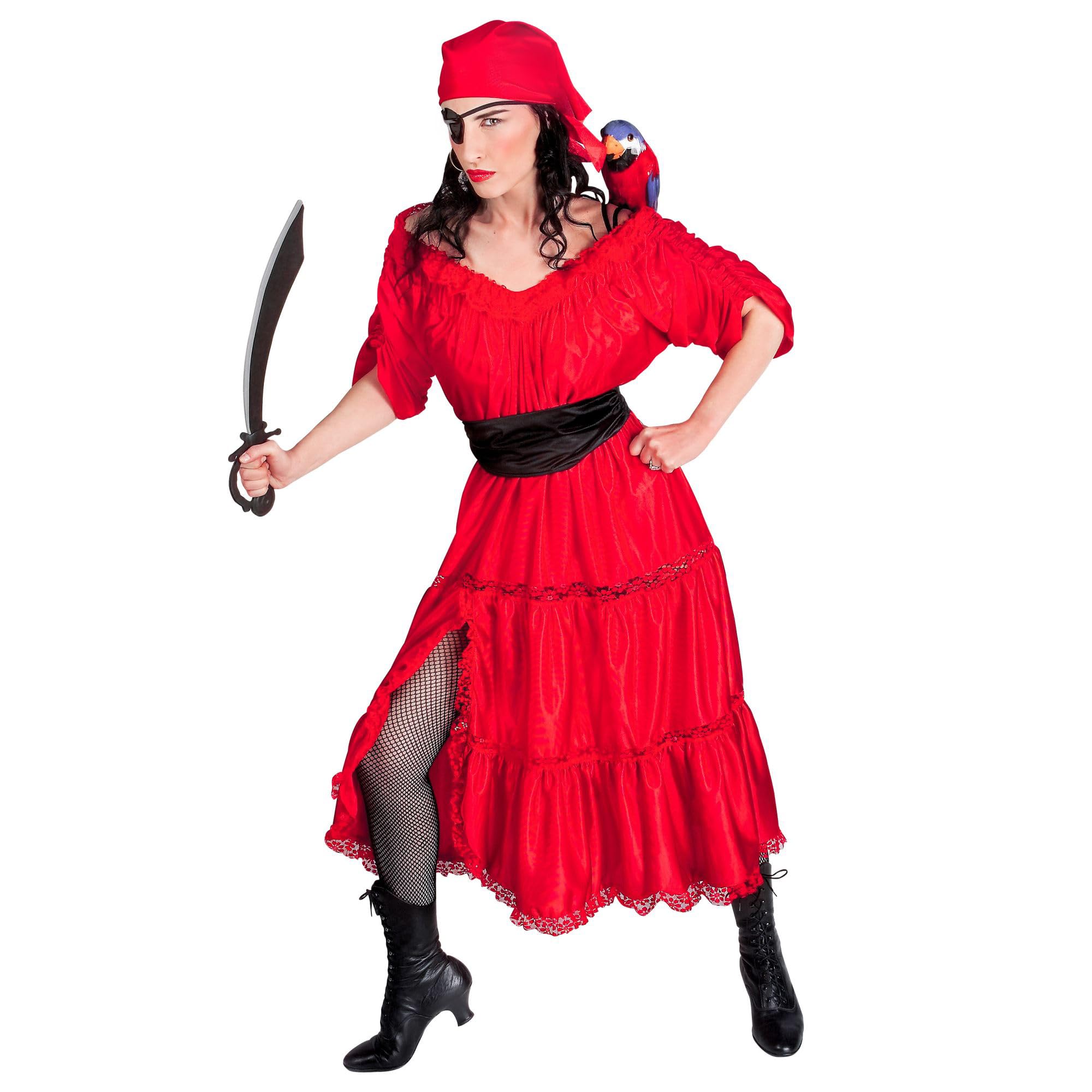 Ladies Caribbean Wench Costume Medium UK 10-12 for Pirate Buccaneer Fancy Dress