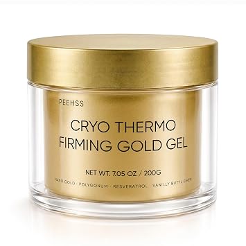 Cooling and Warming Firming Gold Gel - Skin Tightening Cellulite Cream for Body, Nano Gold & Hyaluronic Acid, Skin Tightening & Firming Gel for Belly Thigh Butt Arms, Smoothing & Moisturizing, 200g