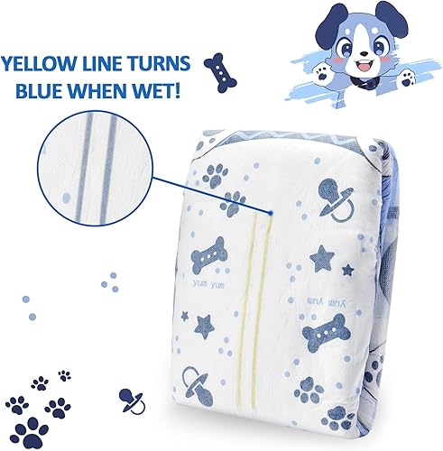 Miniatura 4 de Littleforbig Pañal de tela estampada para adultos, con cierre de ajustable, 2 piezas, piel de bebé azul (mediano de 28 a 38 pulgadas)