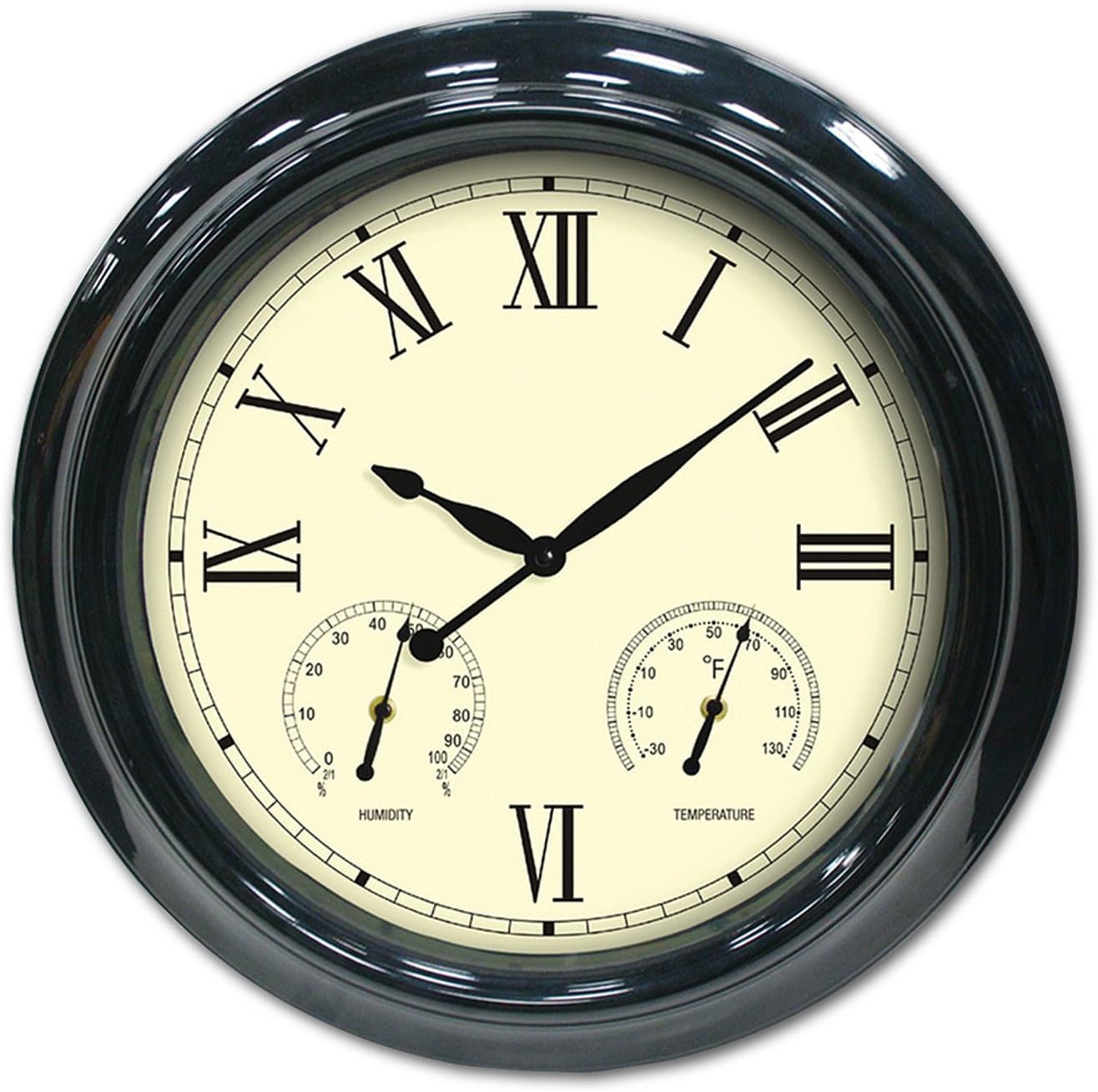 Poolmaster 52558 18" Clock/Thermometer/Hygrometer - Black