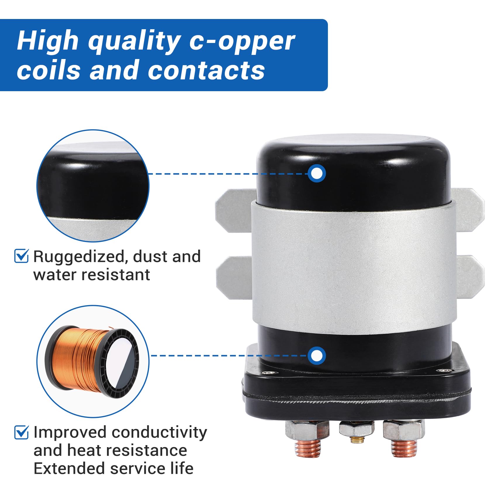 めん　0808 B4B BANG 4 BUCK 36 Volt 4 Terminal Solenoid, Golf Cart