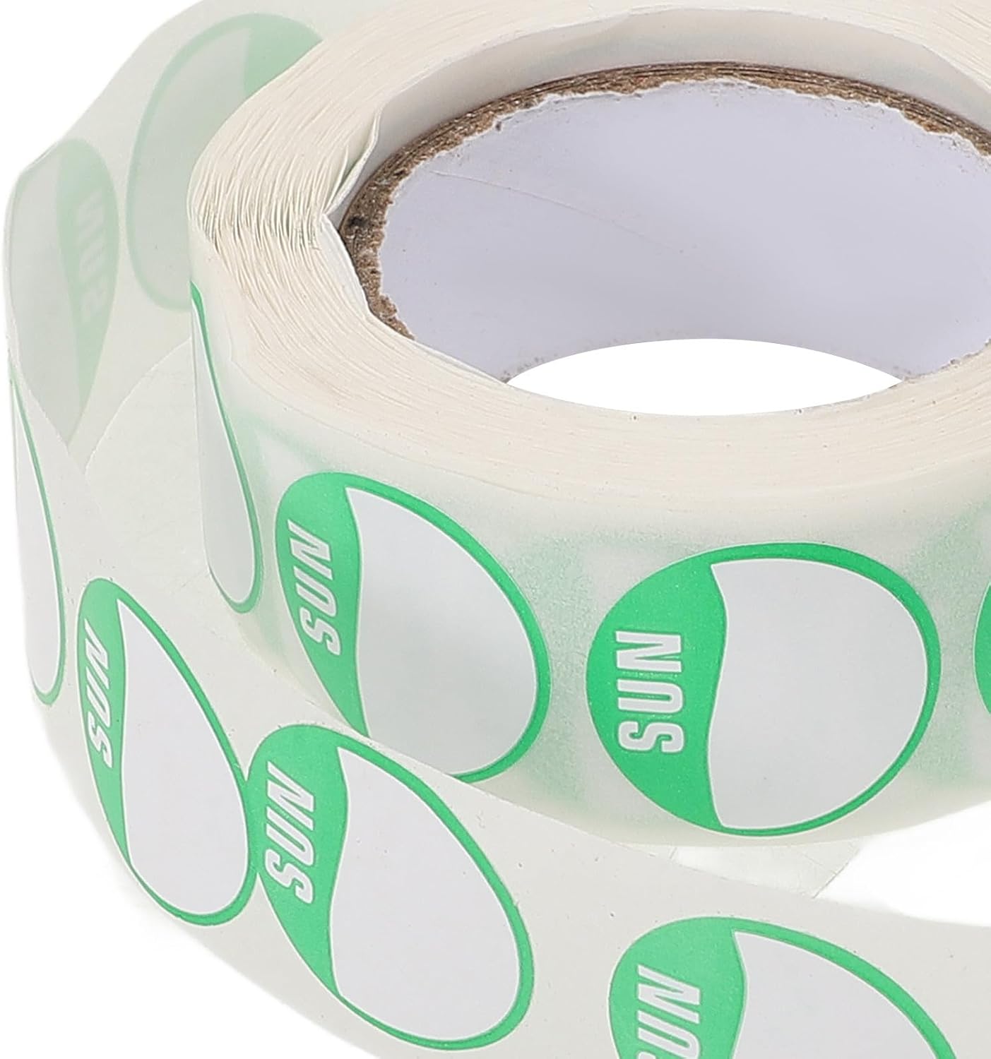 7 Rolls Day of Week Stickers 20mm Round Adhesive Labels for Inventory Management, Coated Paper Material, Sturdy and Wear-Resistant, for Supermarket and Product Organization