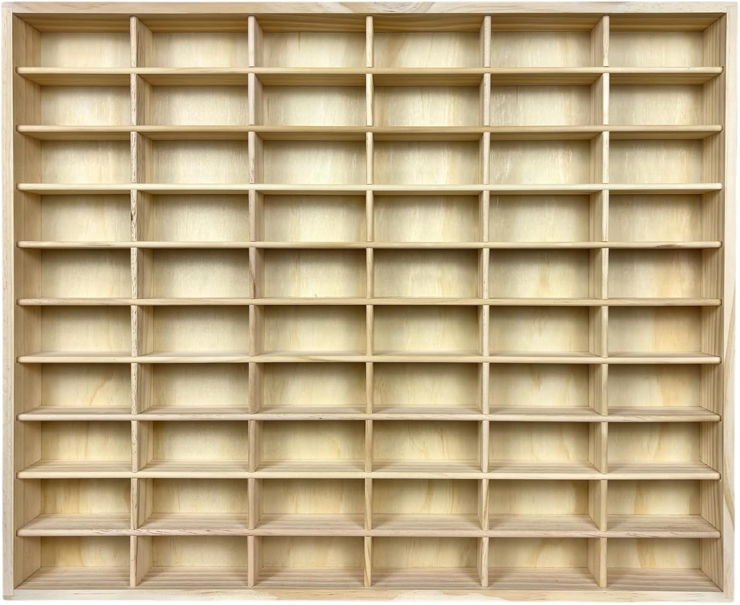SpaceApe Wooden Display case for Hot Wheels, Matchbox, 1/64 Scale diecast car Models, Storage Cabinet for 60 Cars