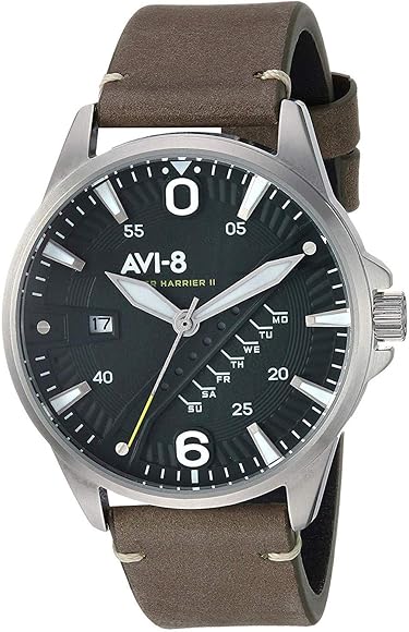Amazon | AVI-8 メンズ 「ホーカーハリアーII」クォーツ ステンレス 