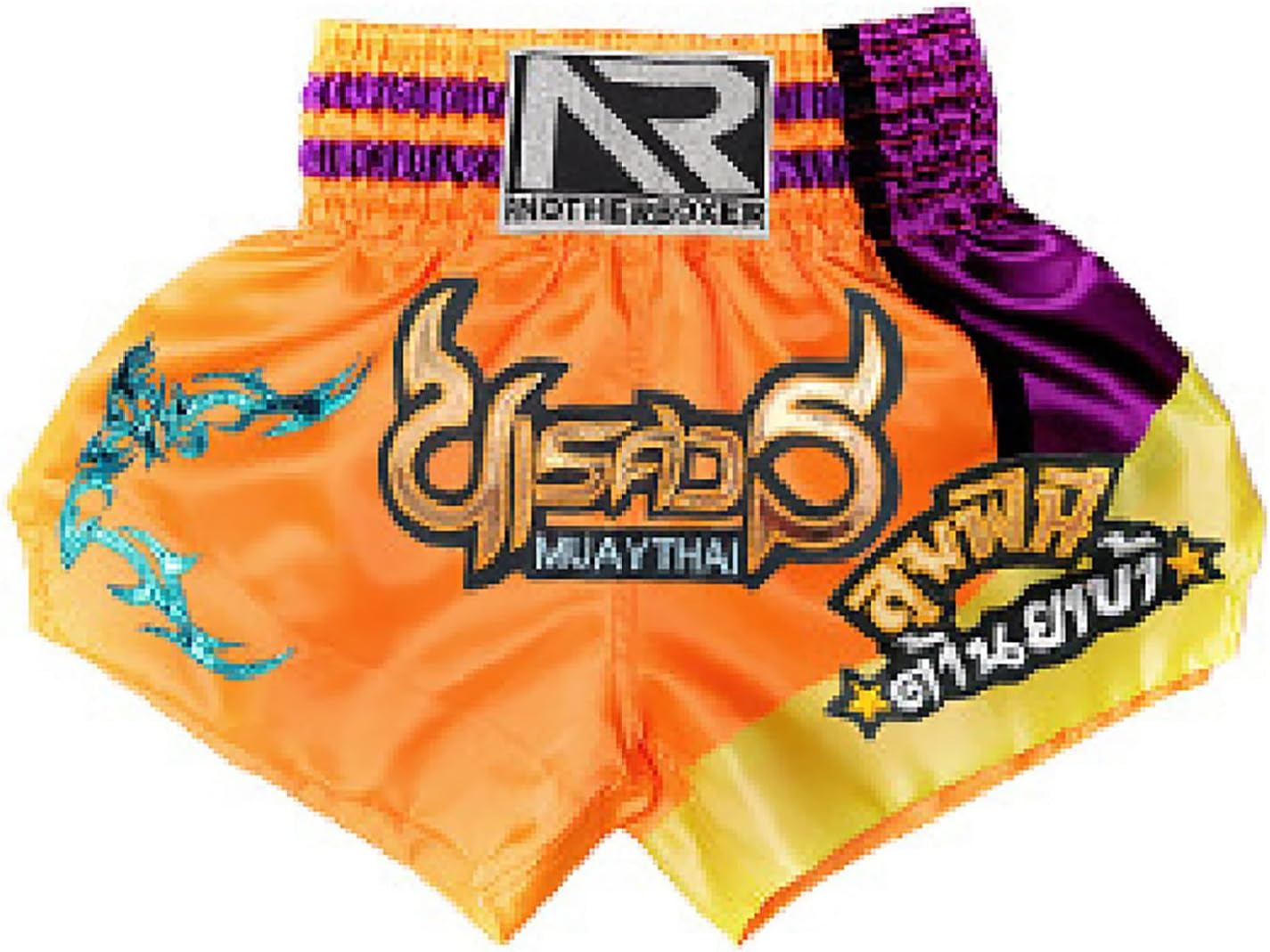 Men Satin Boxing Shorts Sides Slit Boxer Kickboxing Muay Thai Shorts Competition Bottoms