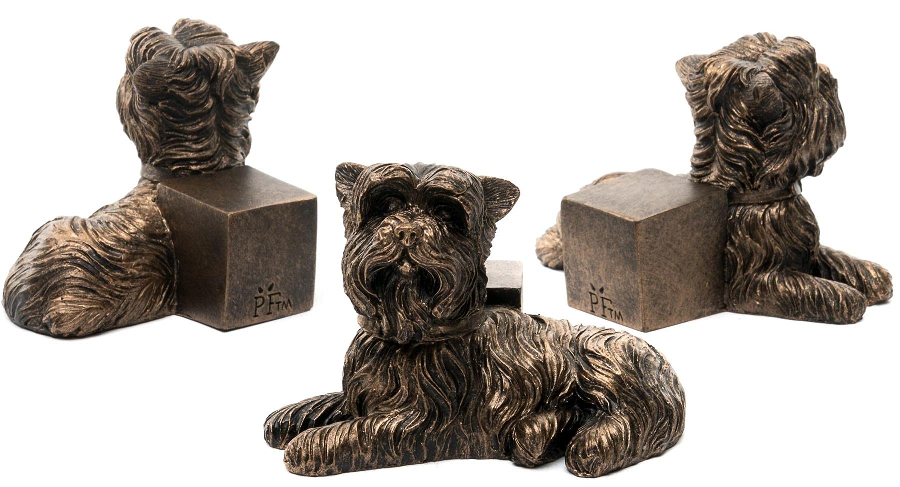 Potty Feet Bronze Yorkshire Terrier Themed Plant Pot Feet - Color - Set Of 3