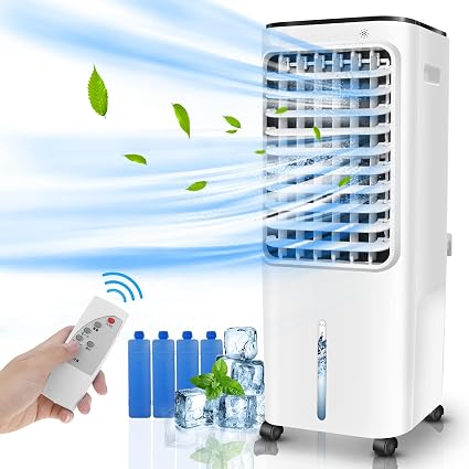 Amazon Co Jp Tsumenafuyu 冷風機 12l大容量冷風扇 強力 静音 冷風扇風機 イオン搭載 自動首振り モード切替 風量3段階 リモコン タイマー搭載 冷風 送風 上部給水 省エネ 人気 スリム タワー冷風扇 お手入れ簡単 キャスター付き 保冷パッグ 氷 おやすみモード 抗菌 消臭