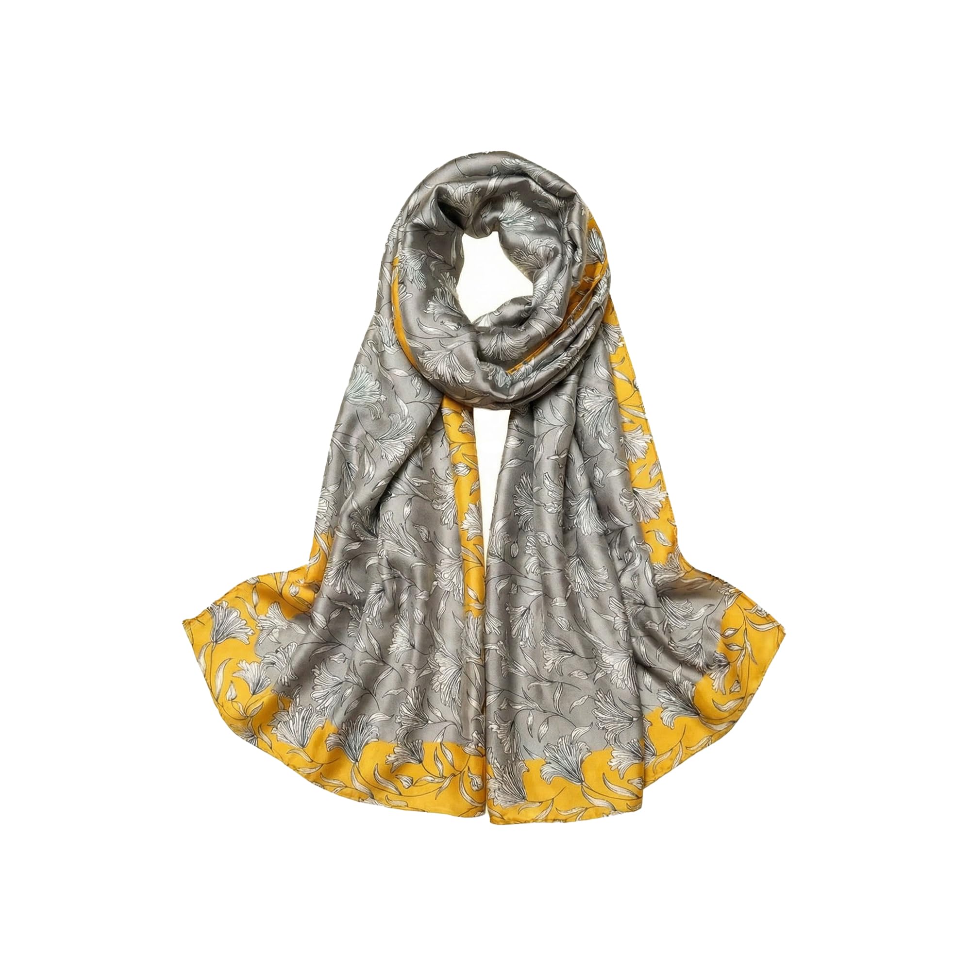 Trillion London Spring Collection | Women's Designer Silk Shawl | Lightweight Neck Scarves | Shawls | Suitable for Everyday Wear | For Travel and Gifts | Smooth Finish