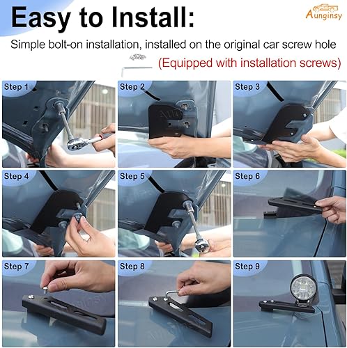 Miniatura 10 de Soportes de montaje de luz para capó de automóvil, compatibles con Ford Maverick 2022 2023, foco LED, luz de trabajo, soporte de montaje de soporte